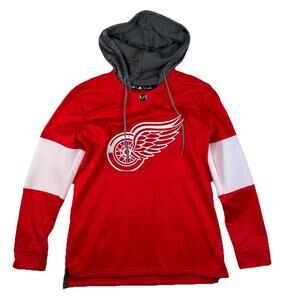 Adidas Detroit Red Wings NHL Women's Hockey Jersey Hoodie Size Medium Red